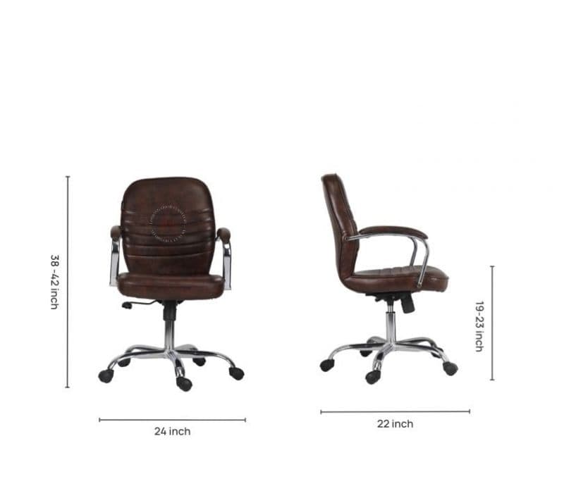 Image 8 for Melanie Mid Back Breathable Mesh Brown Ergonomic Office Chair
