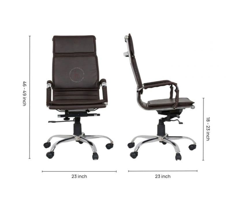 Image 8 for Jenesis Modern Sleek Mesh Brown Ergonomic Office Chair