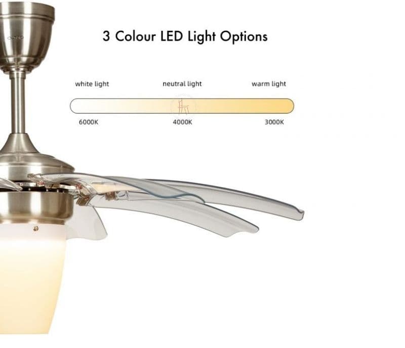 Image 7 for Love Daisy Chandelier Fan With Three Colour Changing Lights