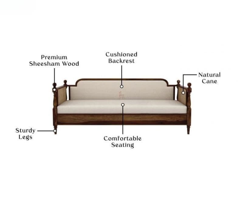 Image 3 for Ursulina Cane Divan Bed with Ivory Mattress