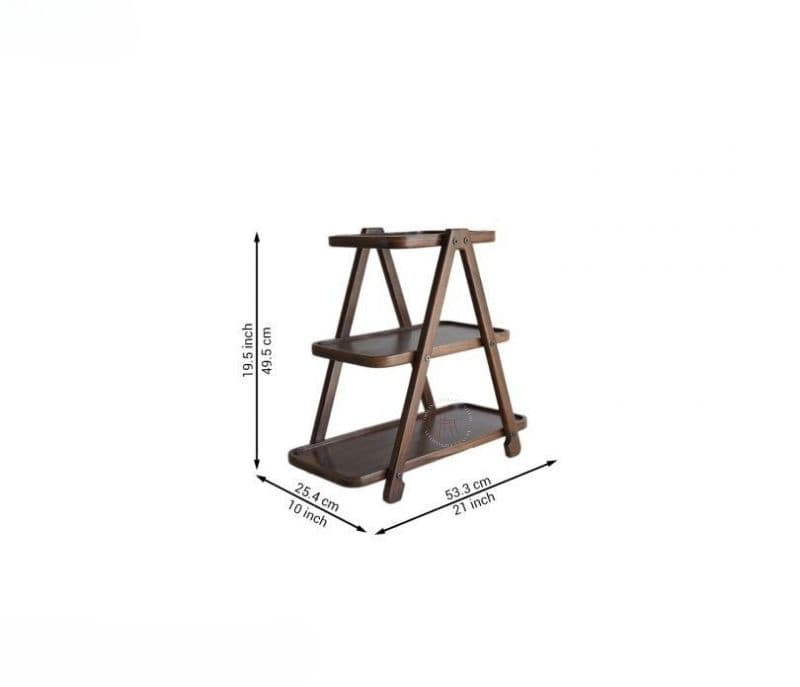 Image 9 for Veda 3 Tier Solid Wood Kitchen Rack