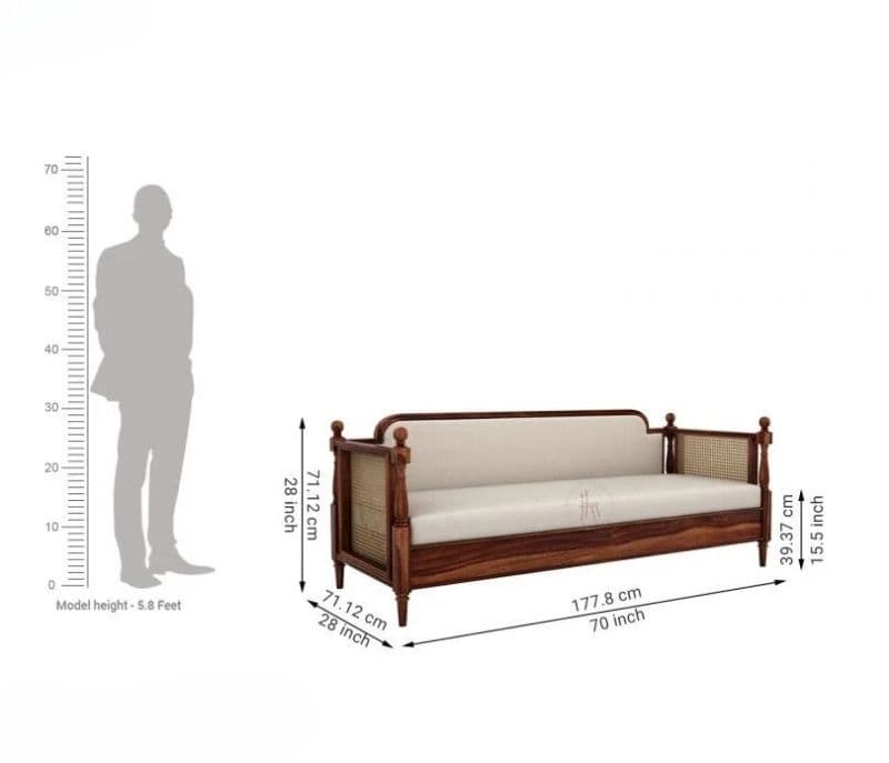 Image 2 for Ursulina Cane Divan Bed with Ivory Mattress