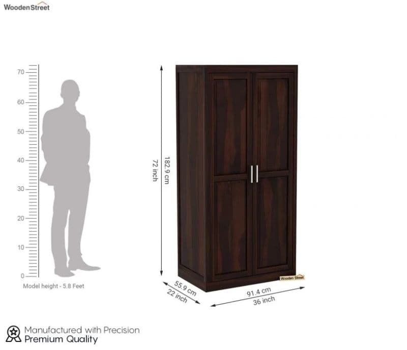 Image 9 for Arturo Solid Wood 2 Door Cupboard
