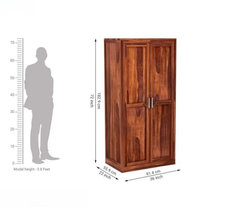 Image 10 for Innocenzo 2 Door Cupboard (Teak Finish)