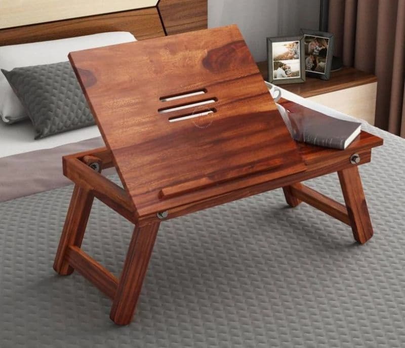 Image 3 for Raegan Laptop Table (Honey Finish)