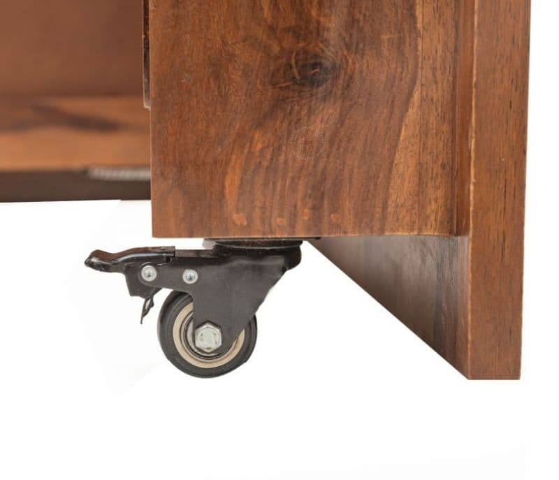 Image 6 for Louisa Premium Solid Wood Convertible Study Table With Hidden Storage, Cane & Brass Accents