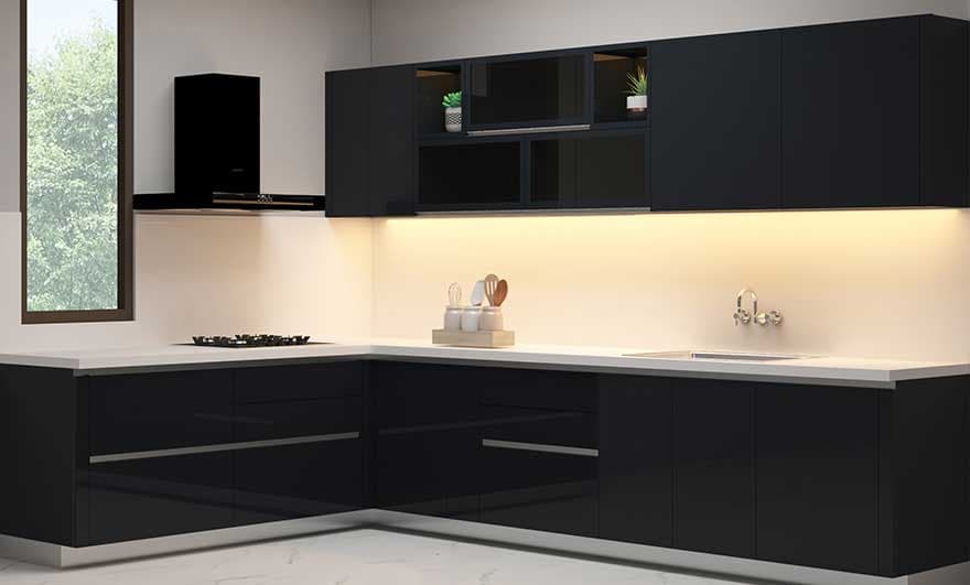 Quinn L Shape Modular Kitchen Design