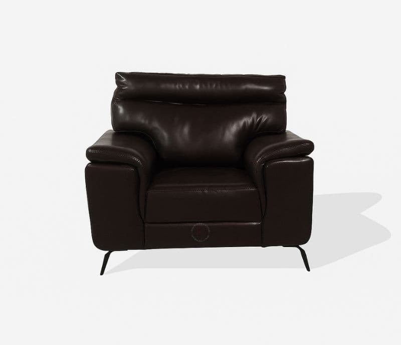 Leather Vette big brown sofa single seater (WH OTD)