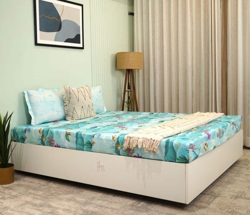 Image 2 for Mariella Seashore Flat Cotton Kids Bed Sheet King Size with 2 Pillow Covers