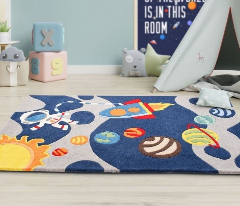 Katelyn Multicolored Hand Tufted Mission to Mars Kids Rug