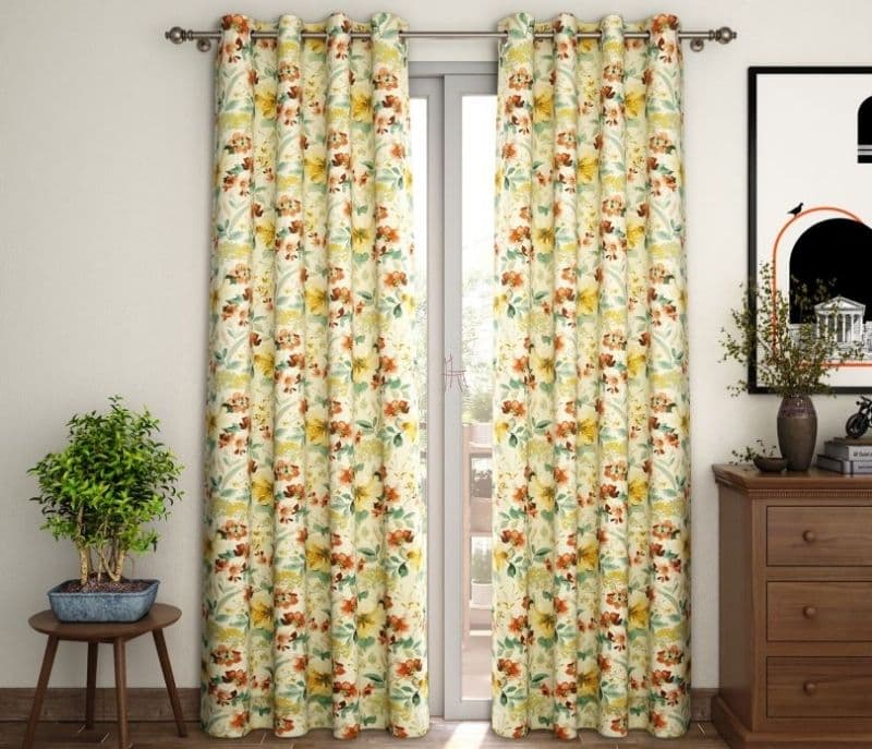Avery Rose Floral Print 1 Piece Light-Filtering Curtain
