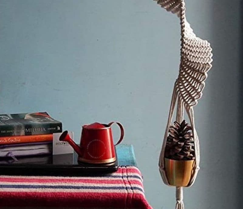 Harmony Cotton Rope Macrame Plant Holder For Indoor Outdoor Balcony Garden Wall Set Of 1