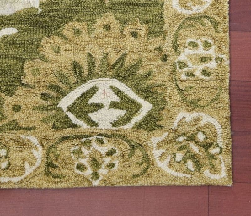 Image 5 for Naomi Loop Pile Floor Carpet For Living Room 4 x 6 Feet Floral Hand-Tufted Wool Carpet