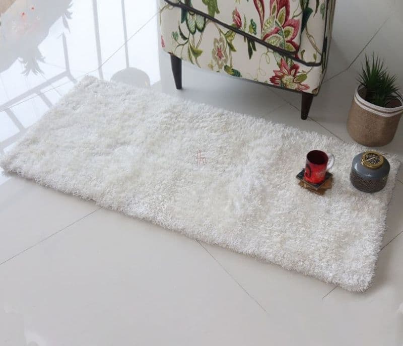 Kylie Ivory Soft Shaggy Runner