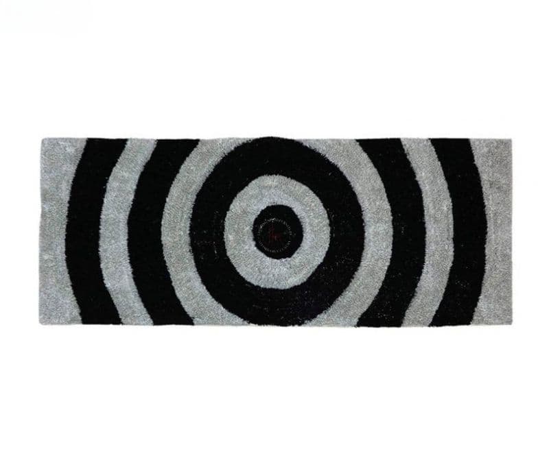 Image 2 for Reese Black and Sliver Microfibre Polyester Shaggy Floor Runner