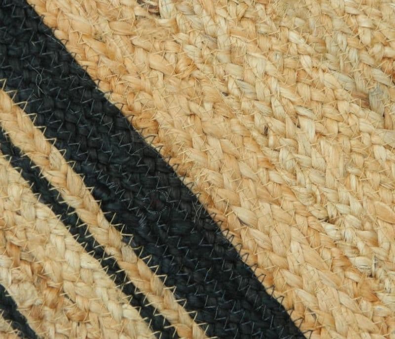 Image 5 for Jasmine Black Bordered Hand Tufted Natural Braided Jute Carpet For Living Room and Bedroom