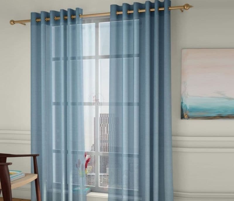 Hannah Eyelet Vegas Sheer Door Curtains Set Of 2