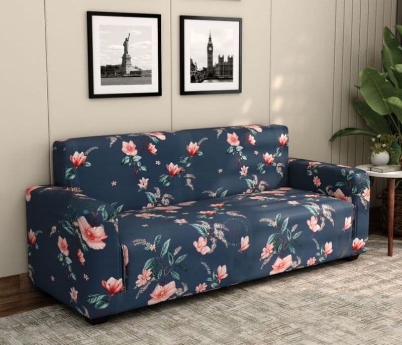 Image 2 for Evelynn Floral Printed Polyester Spandex 3 Seater Sofa Cover
