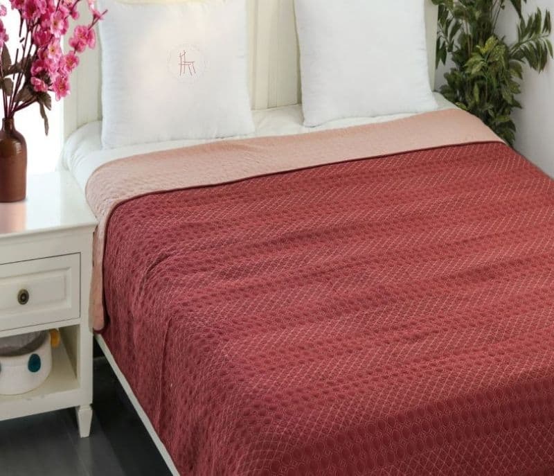 Image 2 for Azariah 100% Cotton Knitted Lightweight Double Bed Quilt