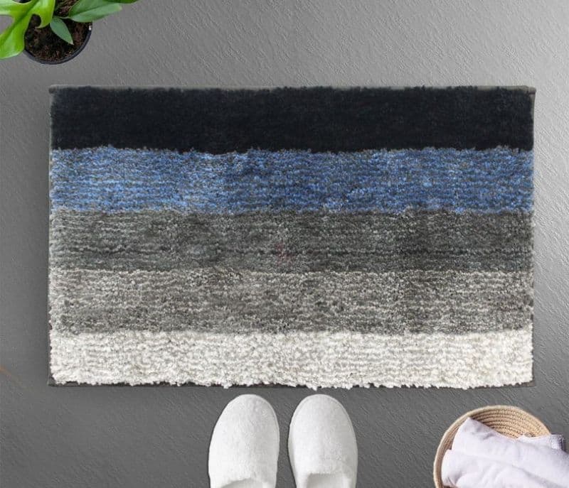 Avianna Microfiber Striped 1 Piece Anti-Slip Doormat