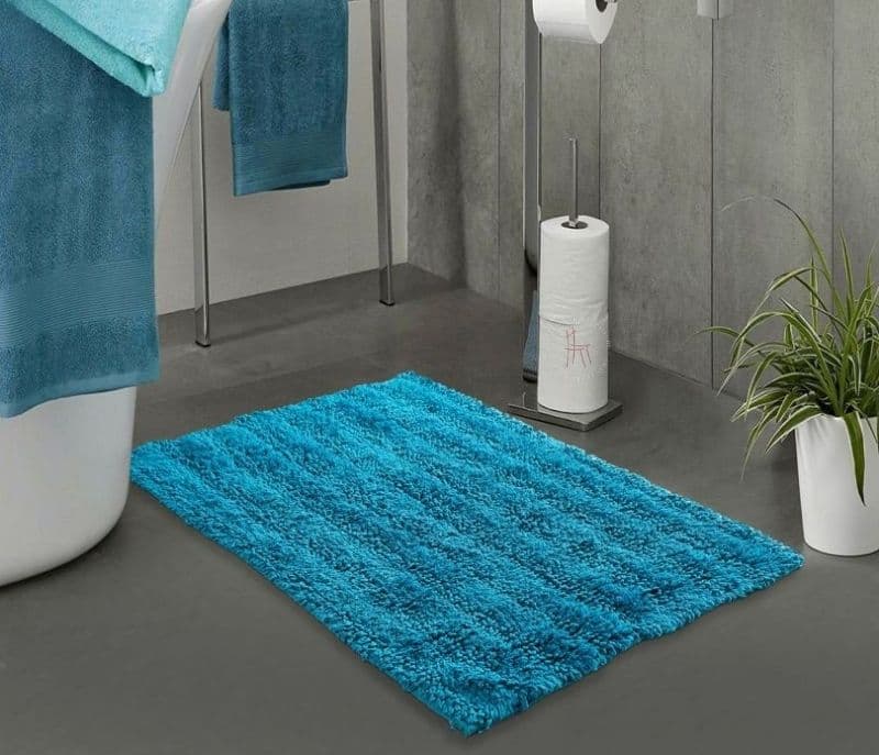 Stephanie Cotton Bath Mat - Crochet Collection Doormat For Bathroom