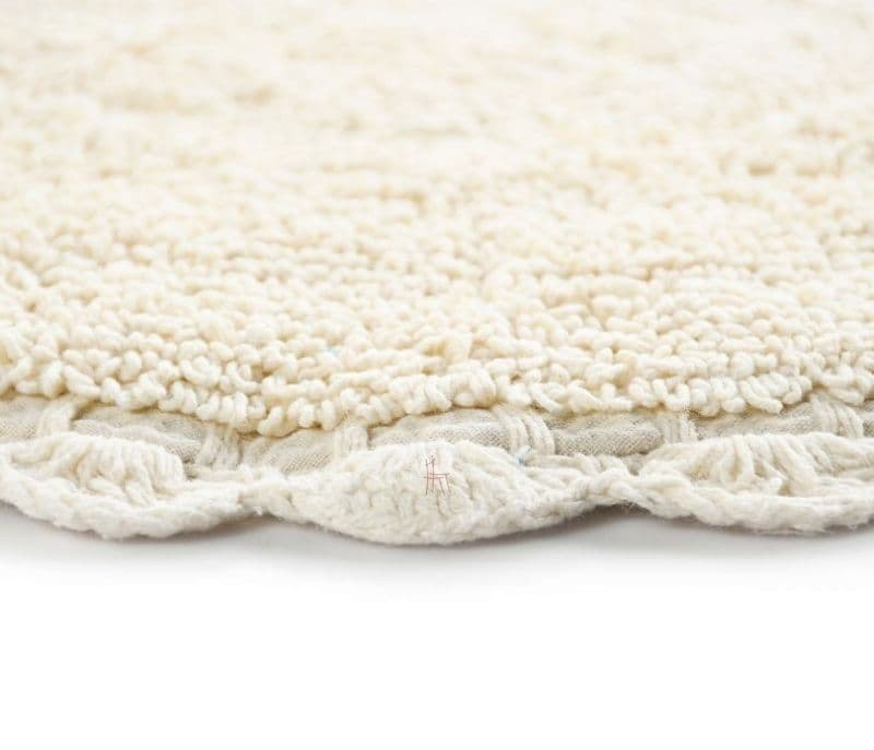 Image 2 for Ari Cotton Bath Mat - Crochet Collection Doormat For Bathroom