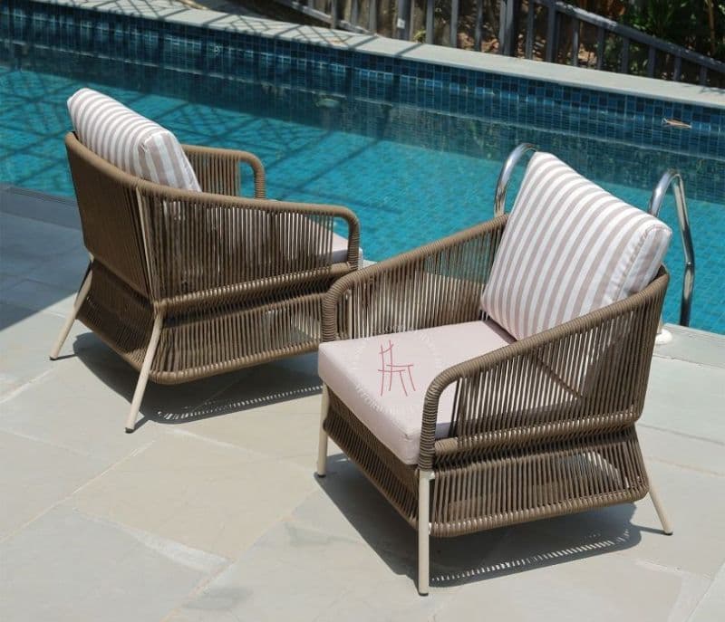 Image 2 for Velvet Single Seater Outdoor Garden Chair