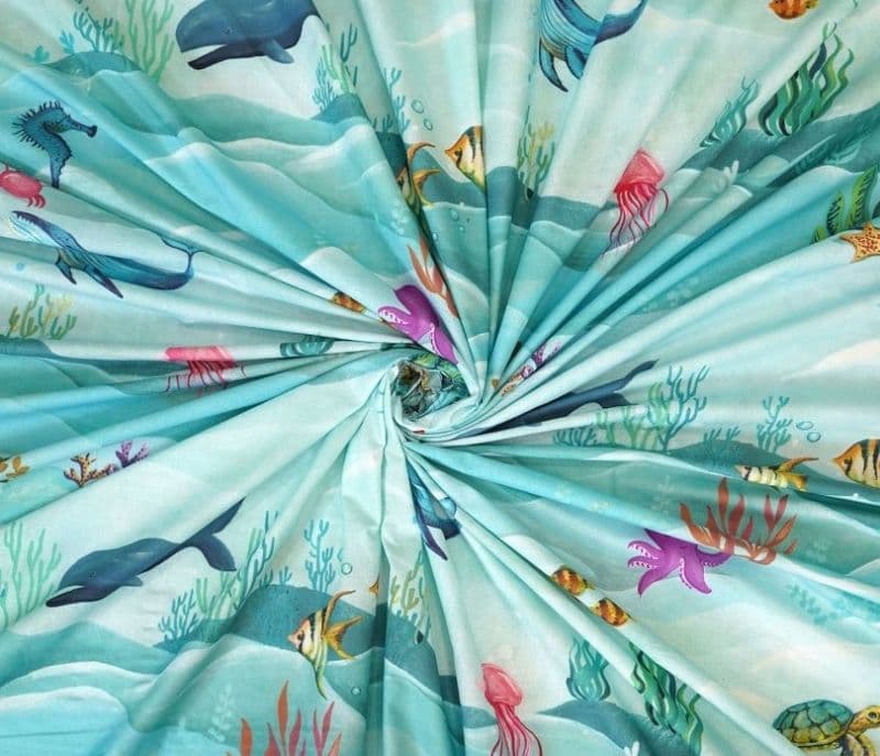 Image 5 for Mariella Seashore Flat Cotton Kids Bed Sheet King Size with 2 Pillow Covers