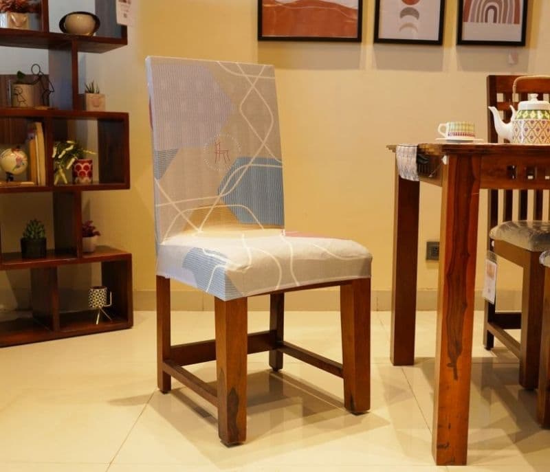 Aria lastic Abstract Printed Polyester Spandex Dining Chair Cover Set Of 1