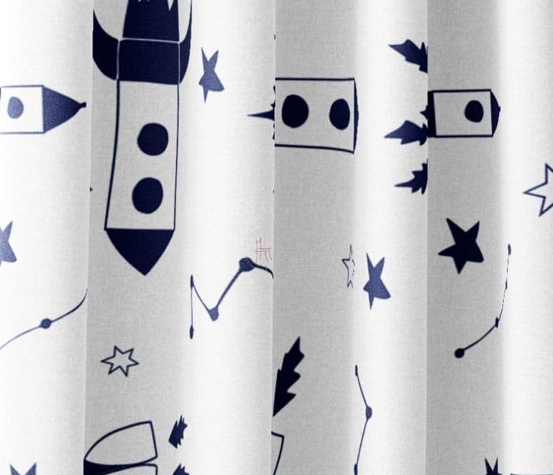 Image 3 for Clare Space Age Kids Long Door Curtain Set of 2