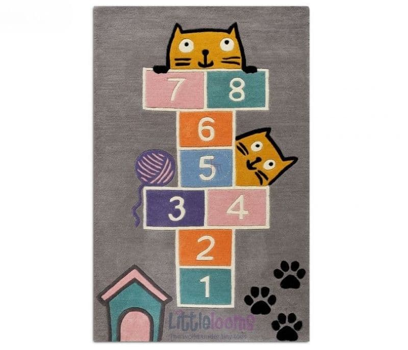 Image 2 for Madalyn Grey Hopscotch Kids Rug