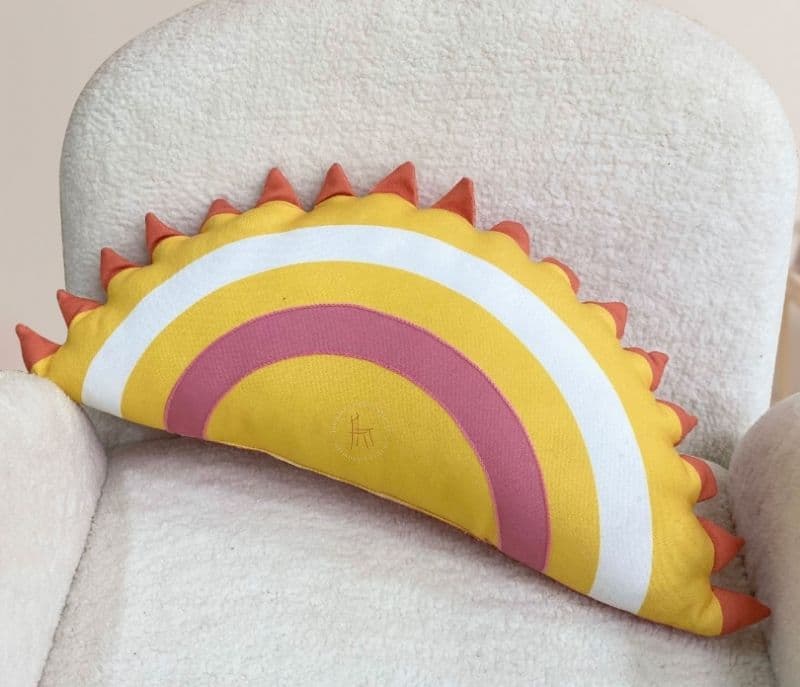 Image 3 for Siya Sunburst Sensory Microfiber Multicolor Kids Cushion