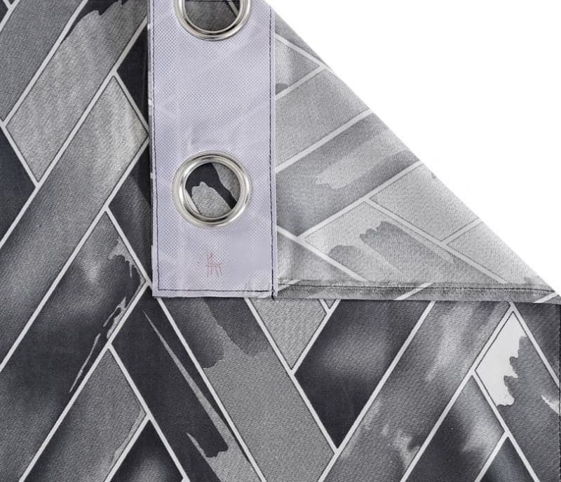 Image 5 for Layla 2 Pieces Home Sizzler Geometrical Panel Eyelet Polyester Window Door Curtains