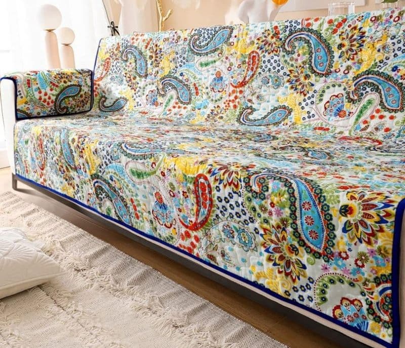 Image 3 for Ava Cotton Traditional Pattern 2 Seater Sofa Cover