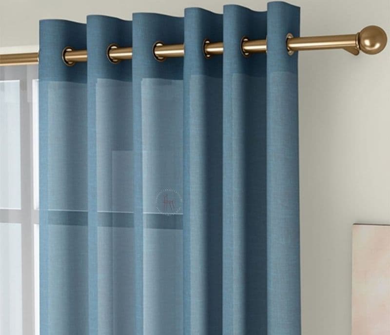 Image 2 for Hannah Eyelet Vegas Sheer Door Curtains Set Of 2