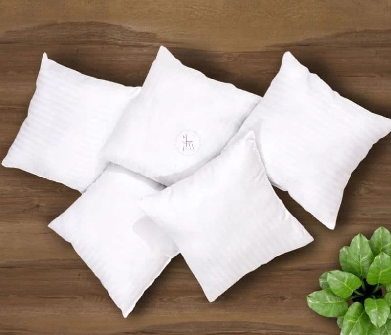 Harlow White Microfiber Filled Cushion Fillers - Set of 5