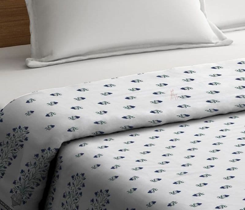 Image 3 for Macy White Cotton Screen Print Double Bed AC Dohar