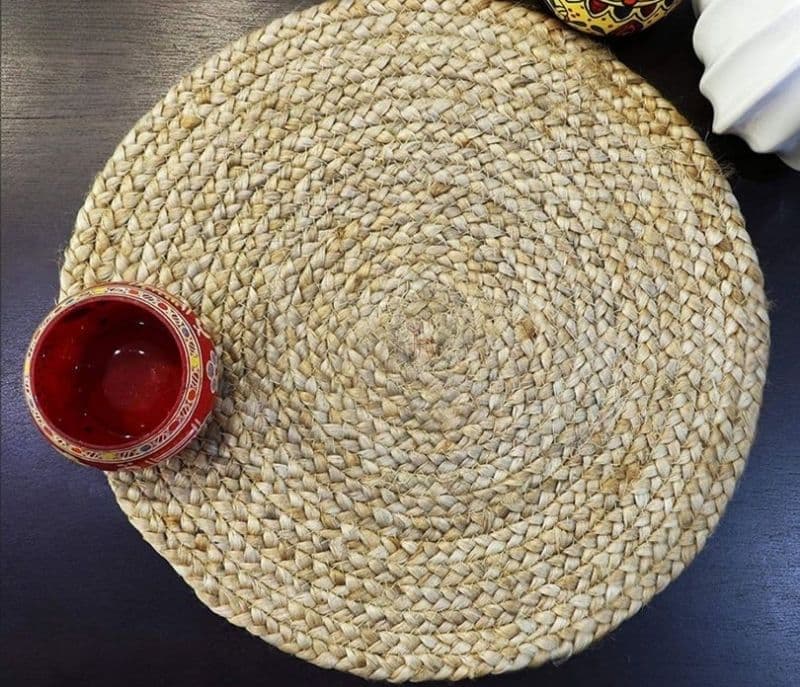 Image 2 for Amoura Jute Braided Round Table Placemats - Set of 2