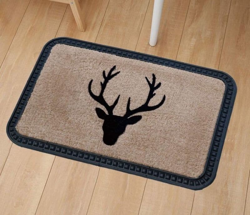 Briana Reindeer Design Soft Rubber Door Mat / Anti Slip Bath Mat