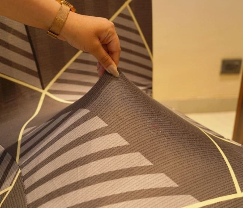 Image 3 for Scarlett Abstract Printed Polyester Spandex Dining Chair Cover Set Of 1