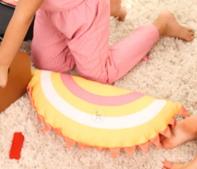 Image 2 for Siya Sunburst Sensory Microfiber Multicolor Kids Cushion