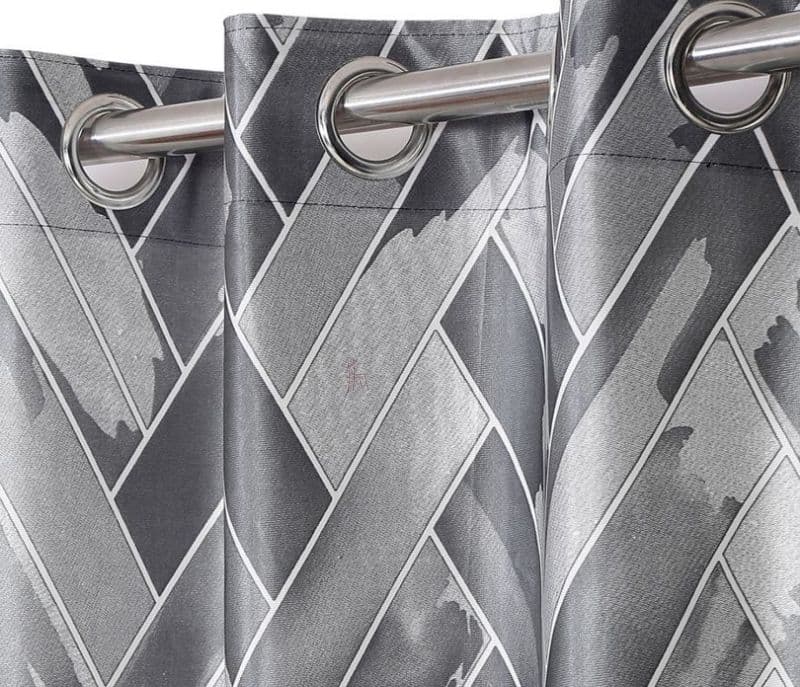 Image 4 for Layla 2 Pieces Home Sizzler Geometrical Panel Eyelet Polyester Window Door Curtains