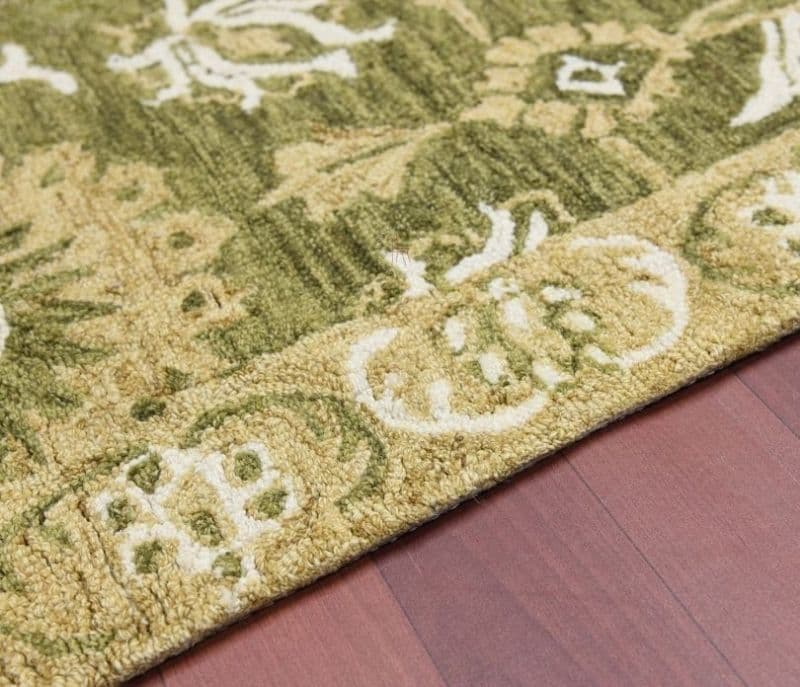 Image 4 for Naomi Loop Pile Floor Carpet For Living Room 4 x 6 Feet Floral Hand-Tufted Wool Carpet