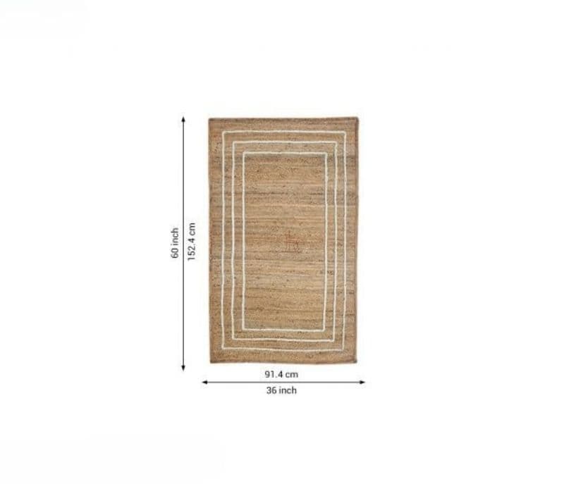 Image 3 for Madison Brown Braided Rectangular Handmade Jute Floor Carpet Living Room Carpet