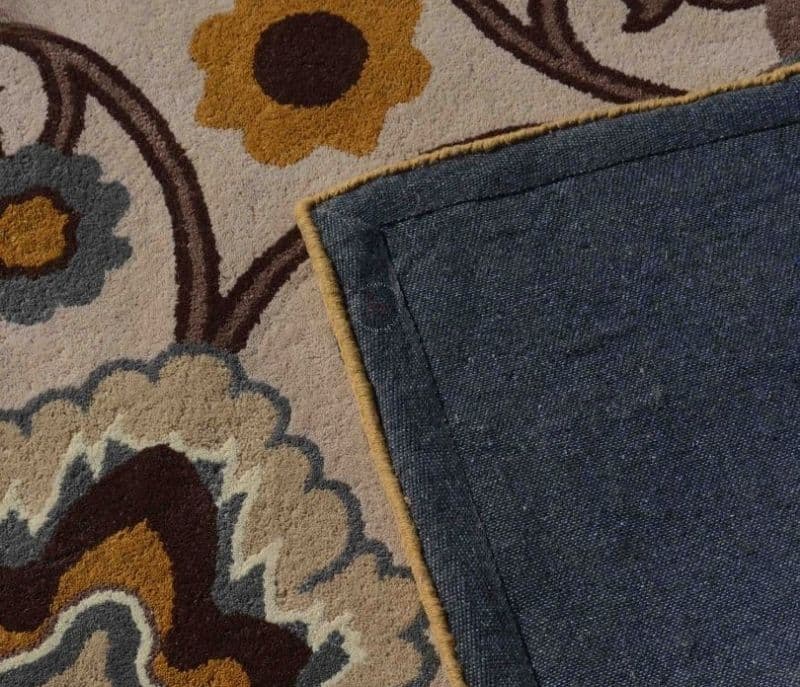 Image 4 for Delilah Brown And Beige Traditional Hand Tufted Wool Kashmiri Carpet