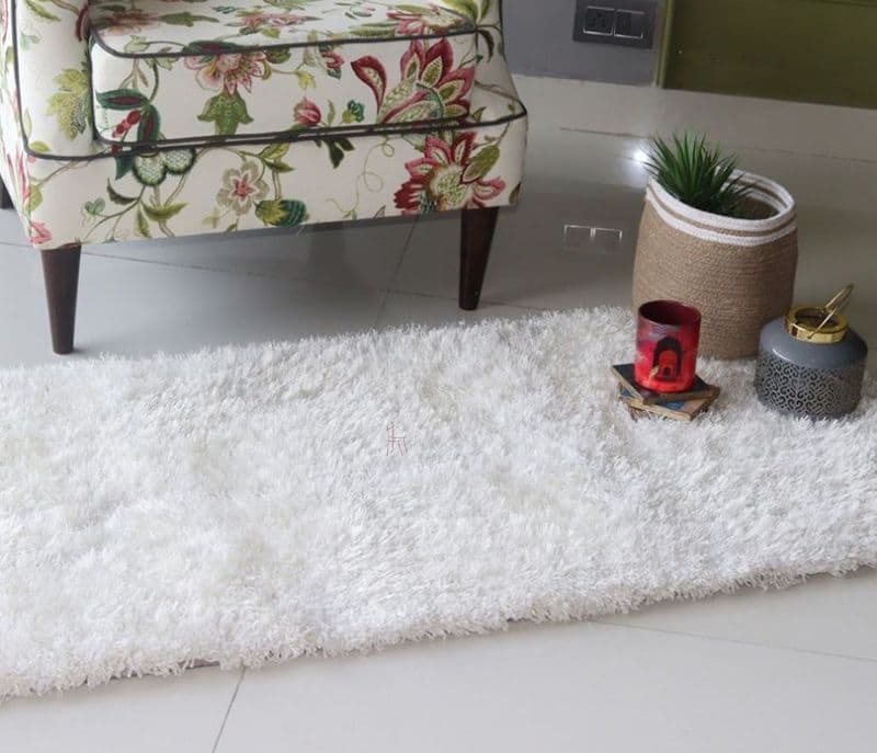 Image 2 for Kylie Ivory Soft Shaggy Runner