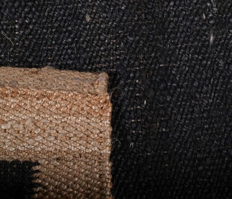 Image 3 for Arianna Black and Brown Hand-woven Jute Solid Pattern Floor Runners