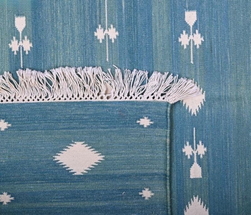 Image 4 for Sutton and Woven Jute Carpet Geometric Pattern Dhurrie Carpets For Living Room