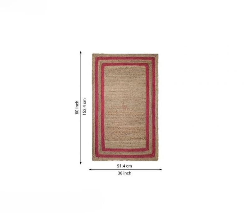 Image 4 for Mackenzie Red Braided Rectangular Handmade Jute Floor Carpet Living Room Carpet