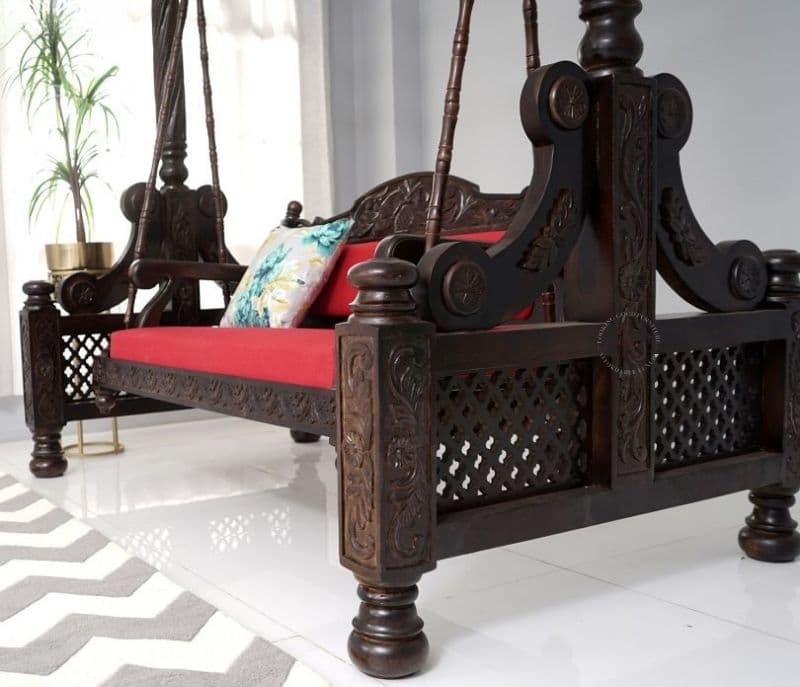 Image 4 for Antonella Wooden Swing Chair (Walnut Finish)